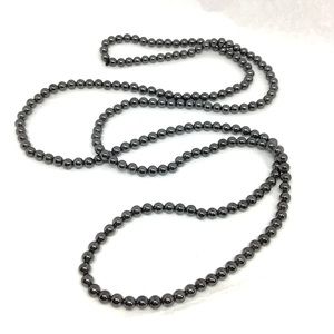 Vintage 33” Hematite Continuous Strand Necklace